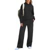 imageCaracilia Womens 2 Piece Outfits Sweatsuit Sets Oversized Hoodies Wide Leg Sweatpant Tracksuit 2024 Fall Matching Lounge SetBlack