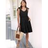 imageCaracilia Women 2025 Summer Beach Vacation Dress Sleeveless V Neck Tie Shoulder Flowy Casual Cute Mini Sundress with PocketsBlack