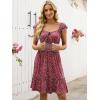 imageCaracilia Womens Summer Casual Sleeveless Sweetheart Neckline Mini Dress 2025 Smocked Boho Beach Vacation Short SundressRed White Dot