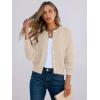 imageCaracilia Cardigan Sweaters for Women Cropped Open Front Tweed Knit Button Down Dressy Casual Jacket 2025 Spring OutwearApricot