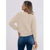 imageCaracilia Cardigan Sweaters for Women Cropped Open Front Tweed Knit Button Down Dressy Casual Jacket 2025 Spring OutwearApricot