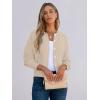 imageCaracilia Cardigan Sweaters for Women Cropped Open Front Tweed Knit Button Down Dressy Casual Jacket 2025 Spring OutwearApricot