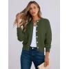 imageCaracilia Cardigan Sweaters for Women Cropped Open Front Tweed Knit Button Down Dressy Casual Jacket 2025 Spring OutwearArmy Green