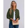 imageCaracilia Cardigan Sweaters for Women Cropped Open Front Tweed Knit Button Down Dressy Casual Jacket 2025 Spring OutwearArmy Green