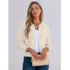 imageCaracilia Cardigan Sweaters for Women Cropped Open Front Tweed Knit Button Down Dressy Casual Jacket 2025 Spring OutwearBegie