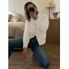 imageCaracilia Cardigan Sweaters for Women Cropped Open Front Tweed Knit Button Down Dressy Casual Jacket 2025 Spring OutwearBegie
