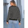 imageCaracilia Cardigan Sweaters for Women Cropped Open Front Tweed Knit Button Down Dressy Casual Jacket 2025 Spring OutwearBlack White