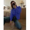 imageCaracilia Cardigan Sweaters for Women Cropped Open Front Tweed Knit Button Down Dressy Casual Jacket 2025 Spring OutwearBlue