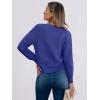 imageCaracilia Cardigan Sweaters for Women Cropped Open Front Tweed Knit Button Down Dressy Casual Jacket 2025 Spring OutwearBlue