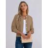 imageCaracilia Cardigan Sweaters for Women Cropped Open Front Tweed Knit Button Down Dressy Casual Jacket 2025 Spring OutwearKhaki