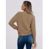 imageCaracilia Cardigan Sweaters for Women Cropped Open Front Tweed Knit Button Down Dressy Casual Jacket 2025 Spring OutwearKhaki
