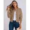 imageCaracilia Cardigan Sweaters for Women Cropped Open Front Tweed Knit Button Down Dressy Casual Jacket 2025 Spring OutwearKhaki