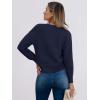 imageCaracilia Cardigan Sweaters for Women Cropped Open Front Tweed Knit Button Down Dressy Casual Jacket 2025 Spring OutwearNavy Blue