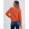 imageCaracilia Cardigan Sweaters for Women Cropped Open Front Tweed Knit Button Down Dressy Casual Jacket 2025 Spring OutwearOrange