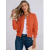 imageCaracilia Cardigan Sweaters for Women Cropped Open Front Tweed Knit Button Down Dressy Casual Jacket 2025 Spring OutwearOrange