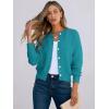 imageCaracilia Cardigan Sweaters for Women Cropped Open Front Tweed Knit Button Down Dressy Casual Jacket 2025 Spring OutwearPeacock Blue