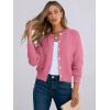 imageCaracilia Cardigan Sweaters for Women Cropped Open Front Tweed Knit Button Down Dressy Casual Jacket 2025 Spring OutwearPink