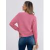 imageCaracilia Cardigan Sweaters for Women Cropped Open Front Tweed Knit Button Down Dressy Casual Jacket 2025 Spring OutwearPink