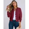 imageCaracilia Cardigan Sweaters for Women Cropped Open Front Tweed Knit Button Down Dressy Casual Jacket 2025 Spring OutwearRed