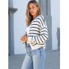 imageCaracilia Cardigan Sweaters for Women Cropped Open Front Tweed Knit Button Down Dressy Casual Jacket 2025 Spring OutwearWhite Black