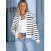 imageCaracilia Cardigan Sweaters for Women Cropped Open Front Tweed Knit Button Down Dressy Casual Jacket 2025 Spring OutwearWhite Black