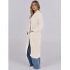 imageCaracilia Women Cardigan Sweaters Long Sleeve Open Front Knit Long Coat Duster Cozy 2025 Fall Winter Outfits with PocketsBeige