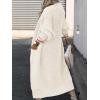 imageCaracilia Women Cardigan Sweaters Long Sleeve Open Front Knit Long Coat Duster Cozy 2025 Fall Winter Outfits with PocketsBeige