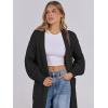 imageCaracilia Women Cardigan Sweaters Long Sleeve Open Front Knit Long Coat Duster Cozy 2025 Fall Winter Outfits with PocketsBlack
