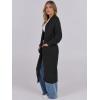 imageCaracilia Women Cardigan Sweaters Long Sleeve Open Front Knit Long Coat Duster Cozy 2025 Fall Winter Outfits with PocketsBlack