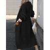 imageCaracilia Women Cardigan Sweaters Long Sleeve Open Front Knit Long Coat Duster Cozy 2025 Fall Winter Outfits with PocketsBlack