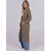 imageCaracilia Women Cardigan Sweaters Long Sleeve Open Front Knit Long Coat Duster Cozy 2025 Fall Winter Outfits with PocketsBrown