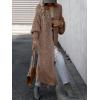 imageCaracilia Women Cardigan Sweaters Long Sleeve Open Front Knit Long Coat Duster Cozy 2025 Fall Winter Outfits with PocketsBrown