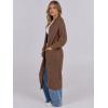imageCaracilia Women Cardigan Sweaters Long Sleeve Open Front Knit Long Coat Duster Cozy 2025 Fall Winter Outfits with PocketsCoffee