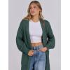 imageCaracilia Women Cardigan Sweaters Long Sleeve Open Front Knit Long Coat Duster Cozy 2025 Fall Winter Outfits with PocketsForest