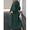 imageCaracilia Women Cardigan Sweaters Long Sleeve Open Front Knit Long Coat Duster Cozy 2025 Fall Winter Outfits with PocketsForest