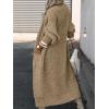 imageCaracilia Women Cardigan Sweaters Long Sleeve Open Front Knit Long Coat Duster Cozy 2025 Fall Winter Outfits with PocketsKhaki