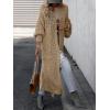 imageCaracilia Women Cardigan Sweaters Long Sleeve Open Front Knit Long Coat Duster Cozy 2025 Fall Winter Outfits with PocketsKhaki