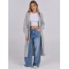 imageCaracilia Women Cardigan Sweaters Long Sleeve Open Front Knit Long Coat Duster Cozy 2025 Fall Winter Outfits with PocketsLight Gray