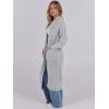 imageCaracilia Women Cardigan Sweaters Long Sleeve Open Front Knit Long Coat Duster Cozy 2025 Fall Winter Outfits with PocketsLight Gray