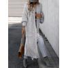 imageCaracilia Women Cardigan Sweaters Long Sleeve Open Front Knit Long Coat Duster Cozy 2025 Fall Winter Outfits with PocketsLight Gray