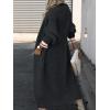 imageCaracilia Women Cardigan Sweaters Long Sleeve Open Front Knit Long Coat Duster Cozy 2025 Fall Winter Outfits with PocketsNavy Blue
