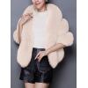 imageCaracilia Women Luxury Faux Fur Coat Jackets Wrap Cape Shawl for Wedding PartyBeige
