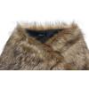 imageCaracilia Women Luxury Faux Fur Coat Jackets Wrap Cape Shawl for Wedding PartyBlack Brown