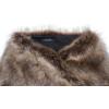 imageCaracilia Women Luxury Faux Fur Coat Jackets Wrap Cape Shawl for Wedding PartyBrown Fur