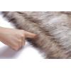 imageCaracilia Women Luxury Faux Fur Coat Jackets Wrap Cape Shawl for Wedding PartyFox White Brown