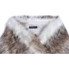 imageCaracilia Women Luxury Faux Fur Coat Jackets Wrap Cape Shawl for Wedding PartyFox White Brown