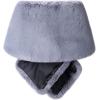 imageCaracilia Women Luxury Faux Fur Coat Jackets Wrap Cape Shawl for Wedding PartyGrey