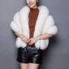 imageCaracilia Women Luxury Faux Fur Coat Jackets Wrap Cape Shawl for Wedding PartyLvory