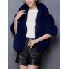 imageCaracilia Women Luxury Faux Fur Coat Jackets Wrap Cape Shawl for Wedding PartyNavy