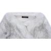 imageCaracilia Women Luxury Faux Fur Coat Jackets Wrap Cape Shawl for Wedding PartyWhite Black Tip